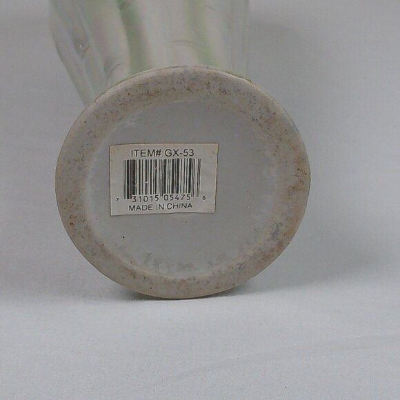 Iridescent Bamboo Motif 11.5" tall Centerpiece Vase Decorative Display Flower - Picture 7 of 8